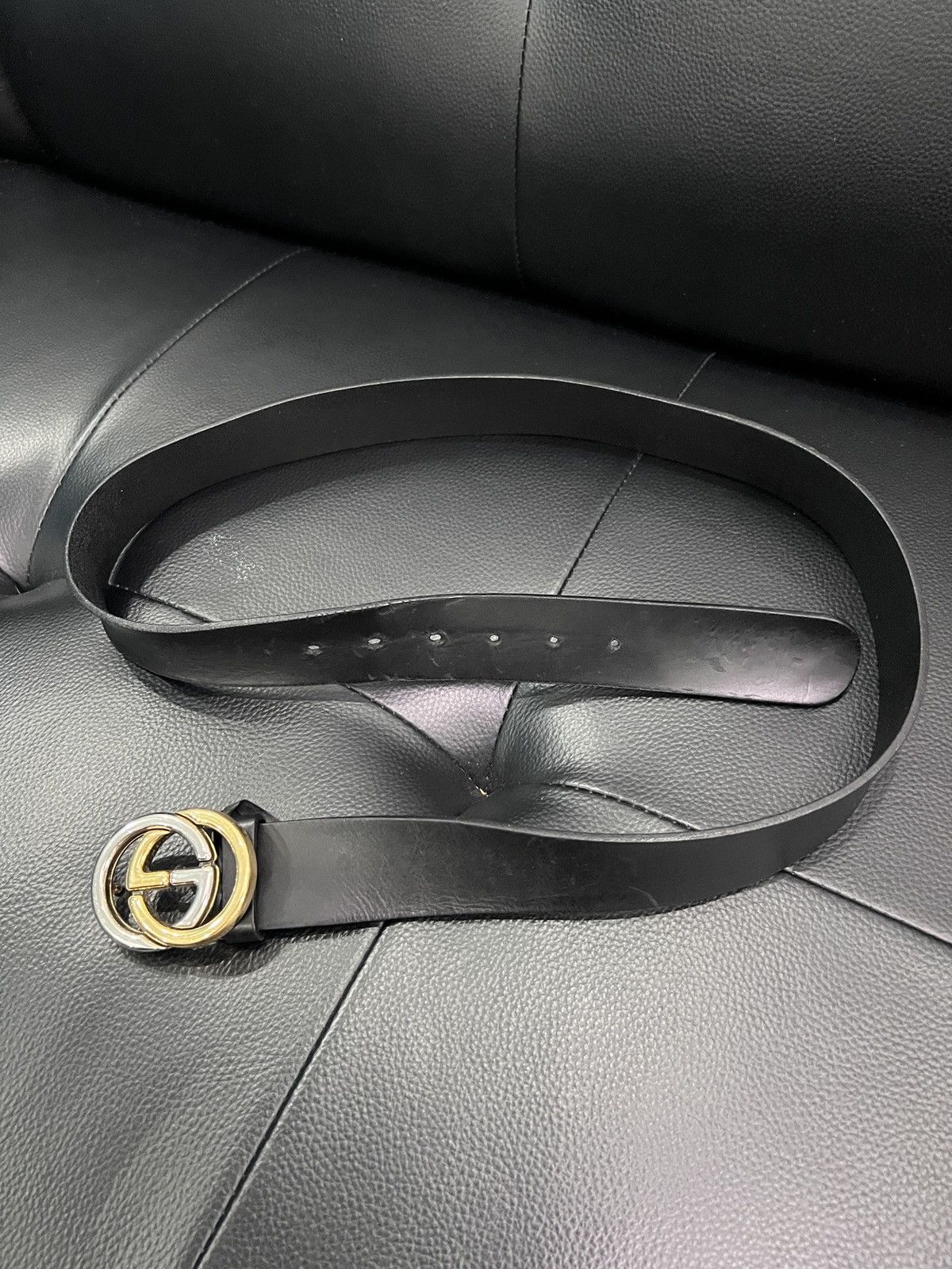 Gucci Gucci Double G Leather Belt Size ONE SIZE - 1 Thumbnail