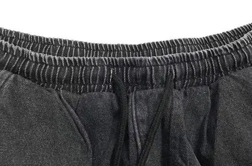 Japanese Brand 20AW Indigo Union Japan Black Denim Washed Jogger Pants Size US 30 / EU 46 - 3 Thumbnail