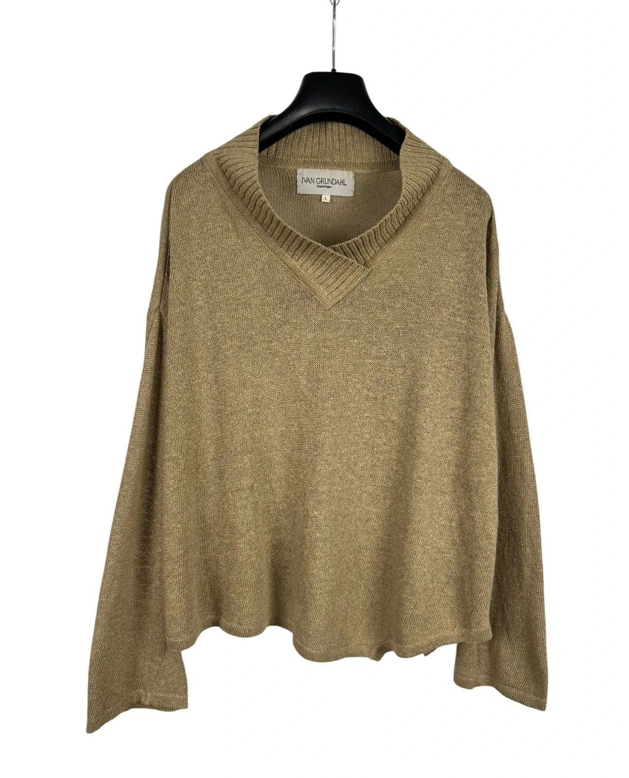 Ivan Grundahl Ivan Grundahl Linen Knit V-Neck Jumper size L Size L / US 10 / IT 46 - 9 Thumbnail