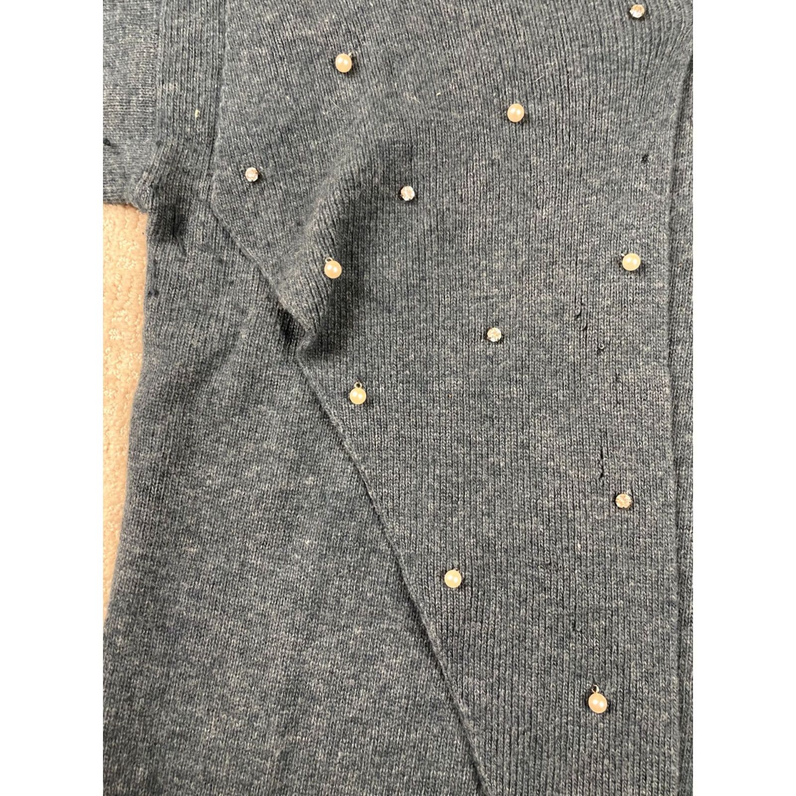 Vintage VINTAGE Apart Sweater Womens Large Blue Open Front Caped Wool Angora Rabbit Hair Pullover Winter Fall Womens Size L / US 10 / IT 46 - 6 Thumbnail