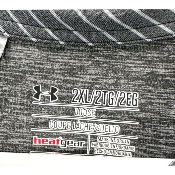 Under Armour Under Armour Shirt Mens 2XL HeatGear Grey Golf Polo Athletic Loose Logo Rugby Size US XXL / EU 58 / 5 - 3 Thumbnail