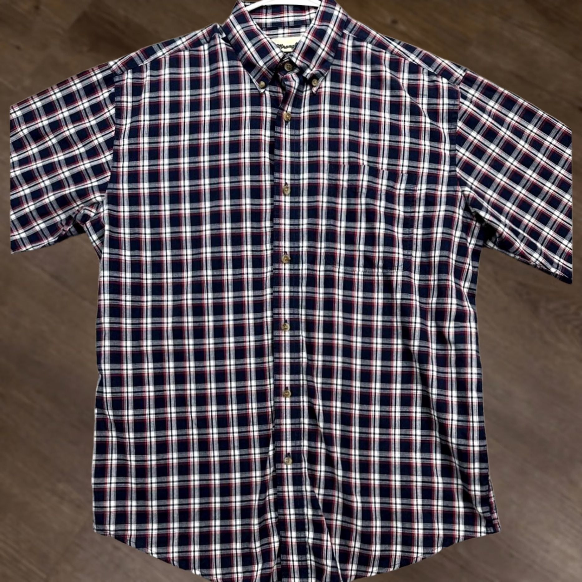 Wrangler Wrangler Mens Adult Large Blue Plaid Riata Button Down Long Sleeve Pocket Shirt Size US L / EU 52-54 / 3 - 1 Thumbnail