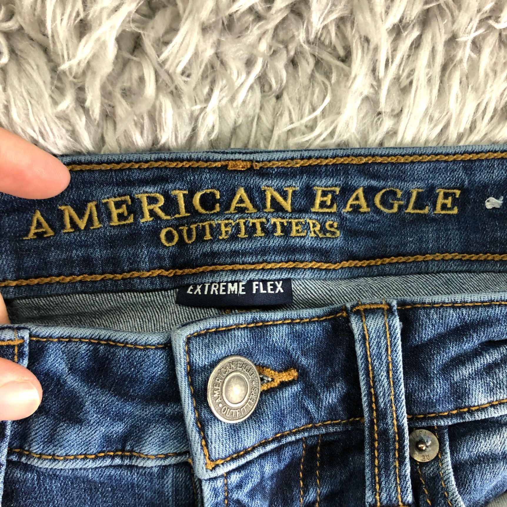 American Eagle Outfitters American Eagle Jeans Mens 28x28 Mid Rise Skinny Blue Denim 5-Pocket Regular Belt Loops Vintage No Size US 28 / EU 44 - 7 Thumbnail