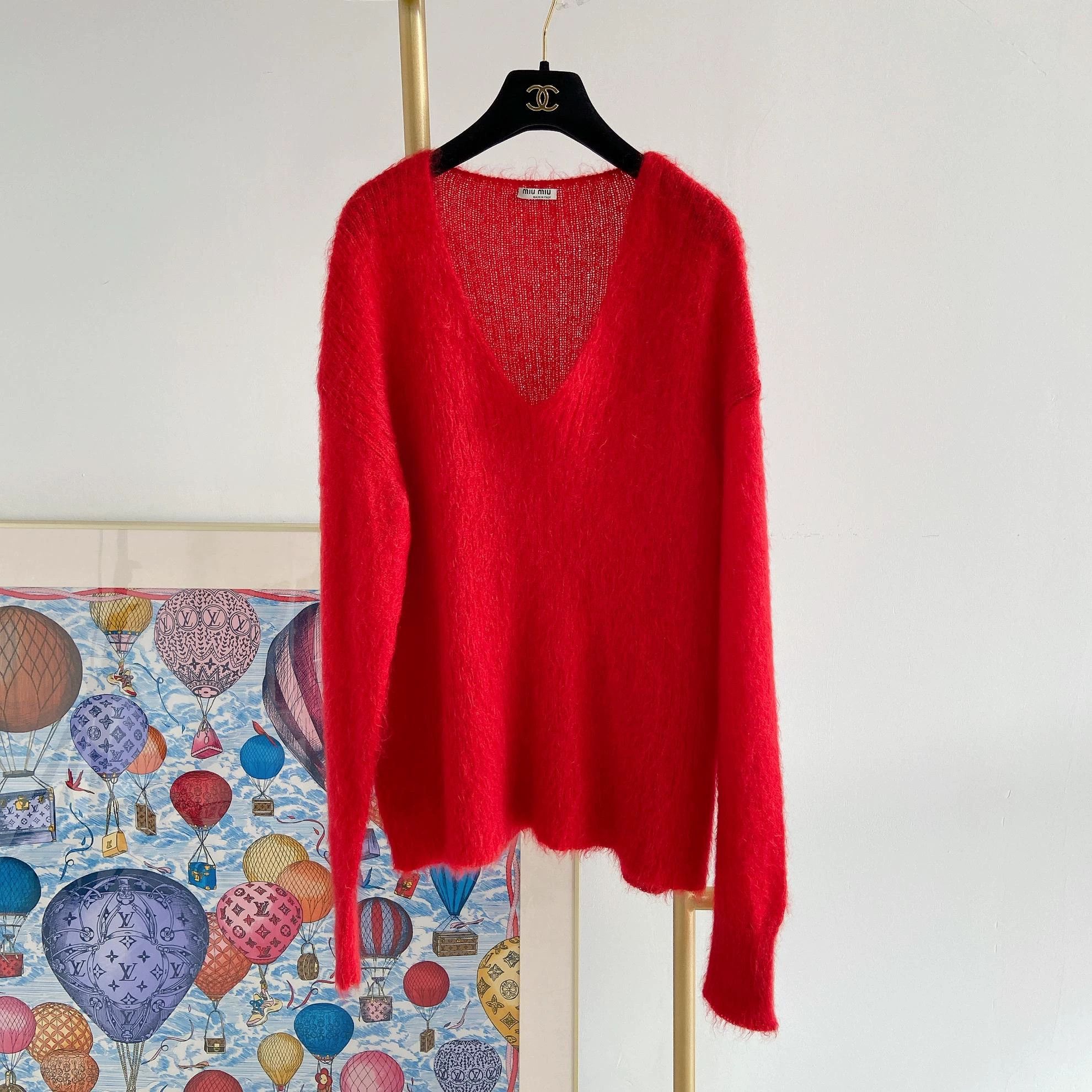 Miu Miu MIU MIU Red Knit Top 40 Size S / US 4 / IT 40 - 1 Thumbnail
