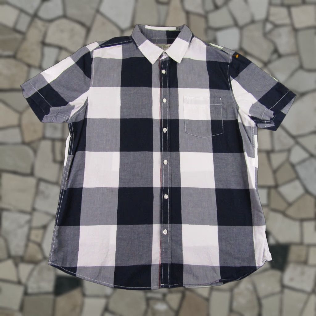 Vintage Roebuck Shirt Mens Large Blue White Plaid Button Up Camp Casual Workwear Outdoor Size US L / EU 52-54 / 3 - 1 Thumbnail