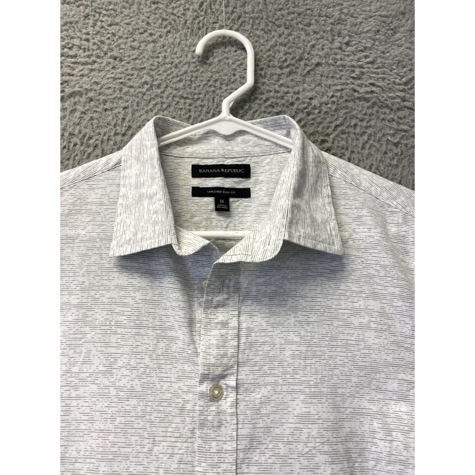 Banana Republic Banana Republic Men's Shirt M Gray Slim Fit Long Sleeve Button-Down Casual Business Size US M / EU 48-50 / 2 - 3 Thumbnail