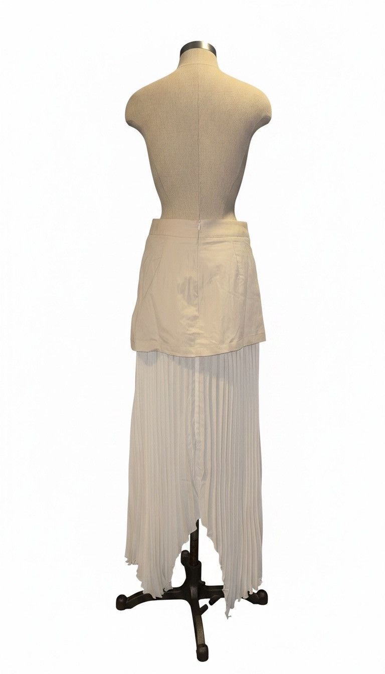 Other Patchwork Asymmetrical Pleated Buttoned Midi Skirt Size 28" / US 6 / IT 42 - 3 Thumbnail