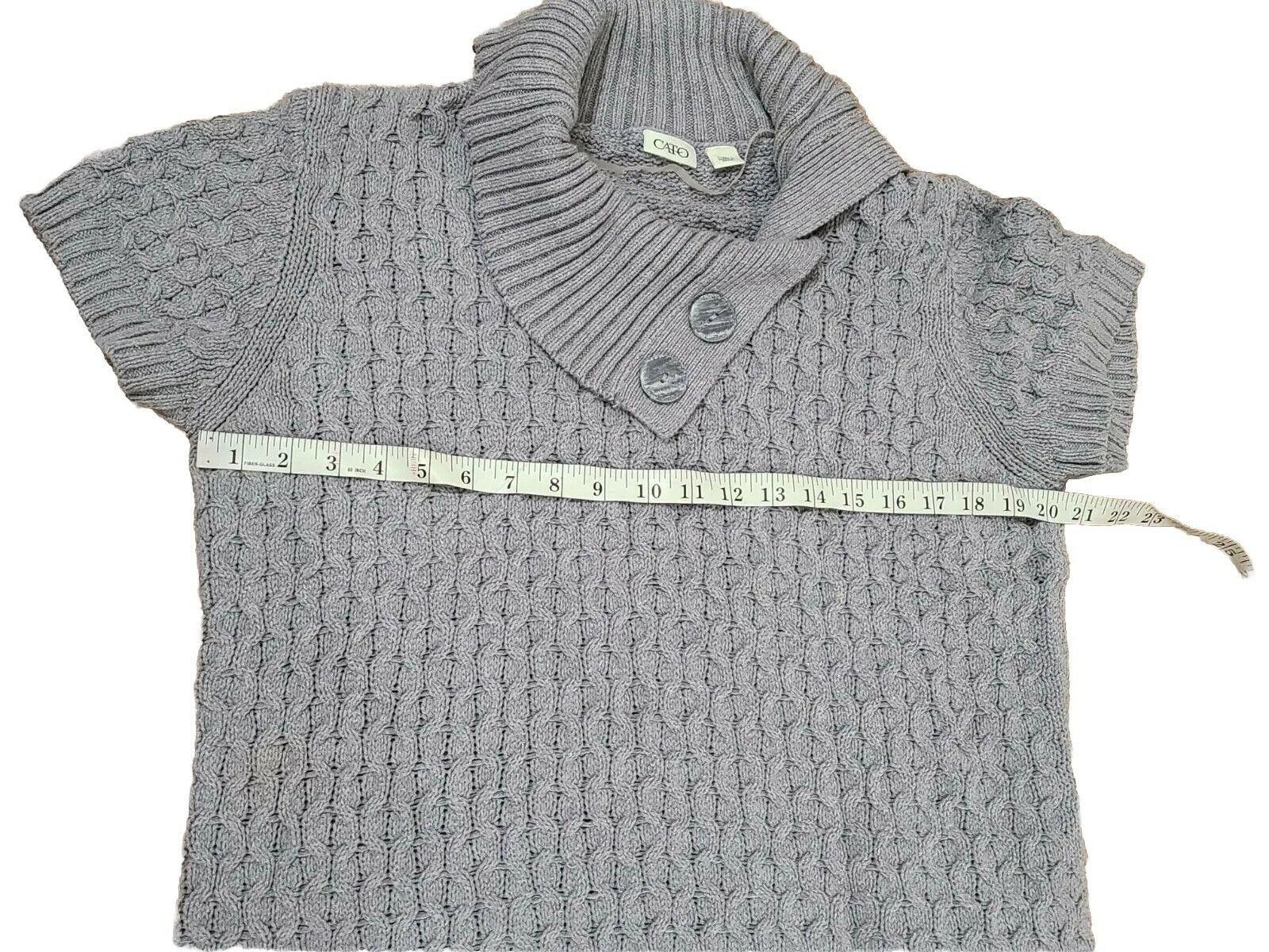 Cartoon Network Cato Sweater Extra Large Gray Cowl Neck Short Sleeve Size XL / US 12-14 / IT 48-50 - 6 Thumbnail