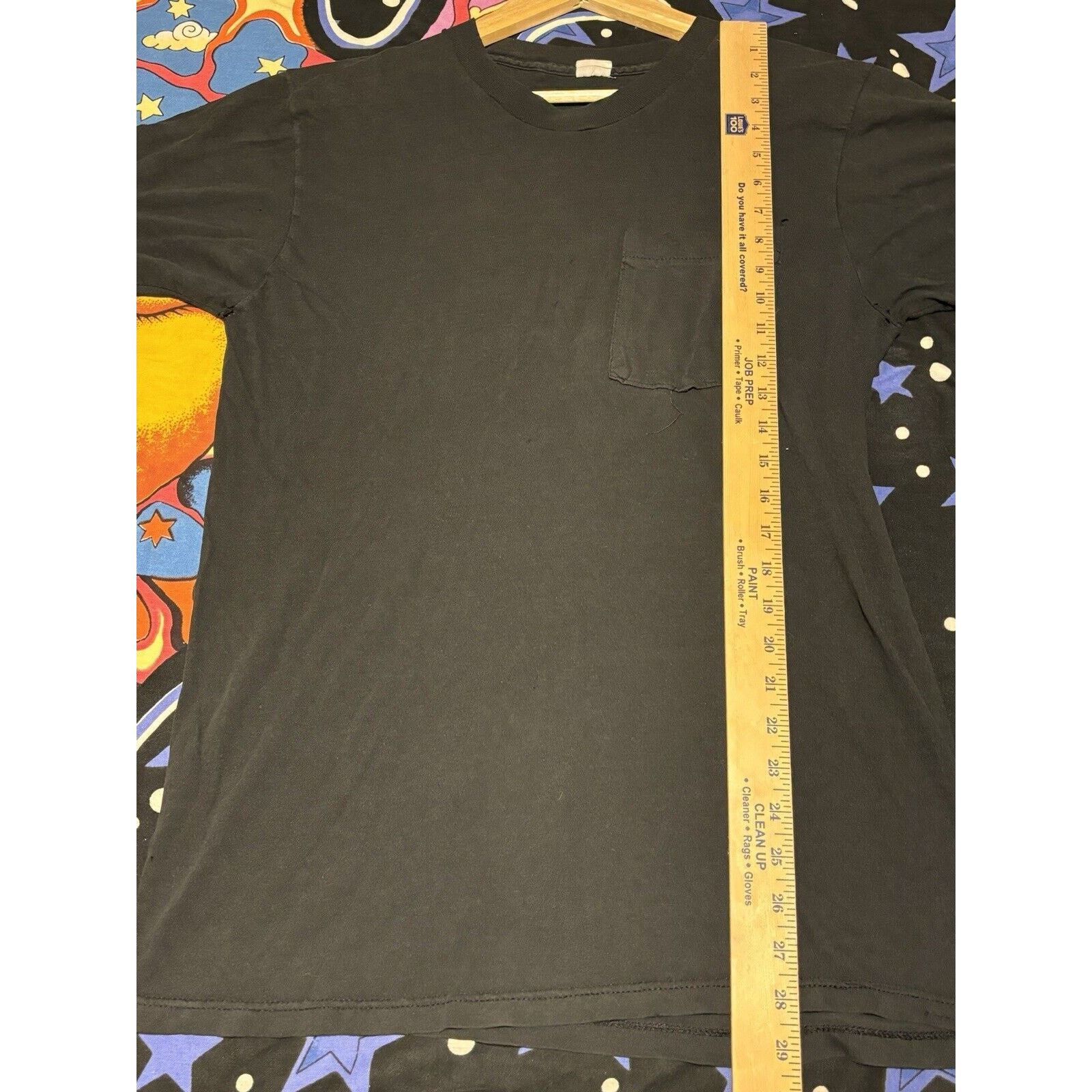 Other Vintage Faded Black Blank Shirt Size Unknown Brand Pocket Size US L / EU 52-54 / 3 - 9 Thumbnail