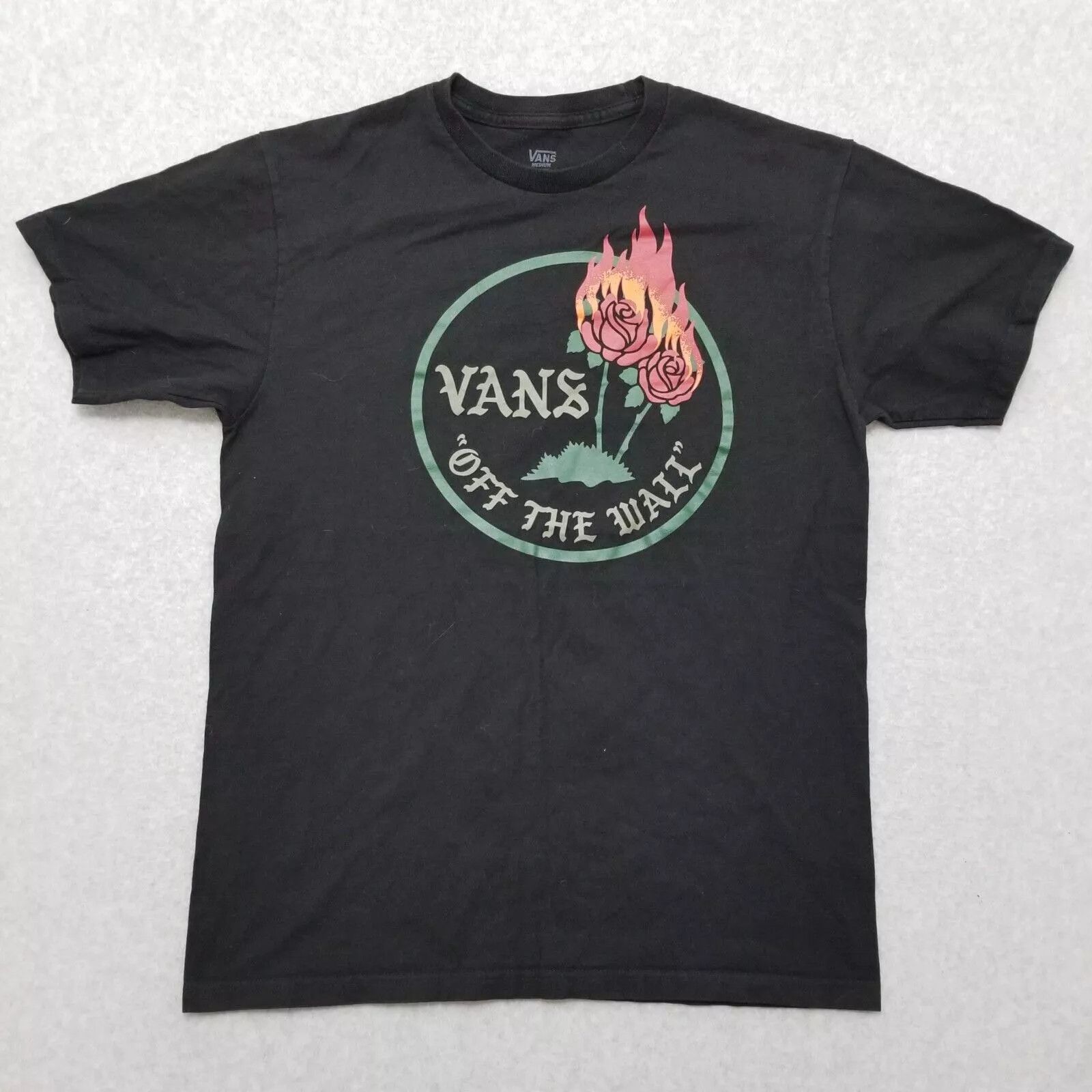 Vans Vans Shirt Mens Medium Black Short Sleeve Spell Out Size US M / EU 48-50 / 2 - 1 Thumbnail