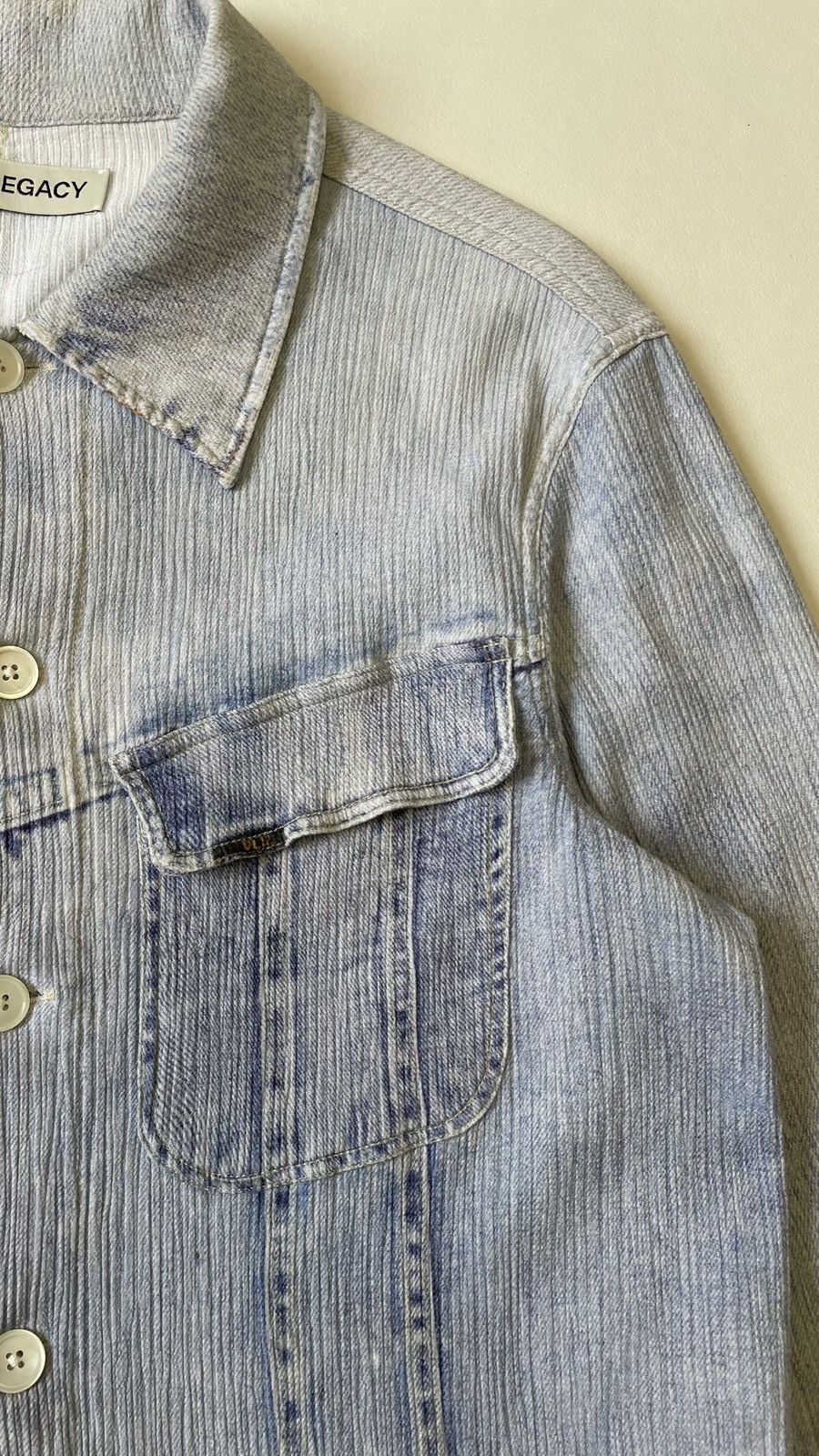 Our Legacy Trompe-l'œil Pleated Denim Print Shirt Size US M / EU 48-50 / 2 - 8 Thumbnail