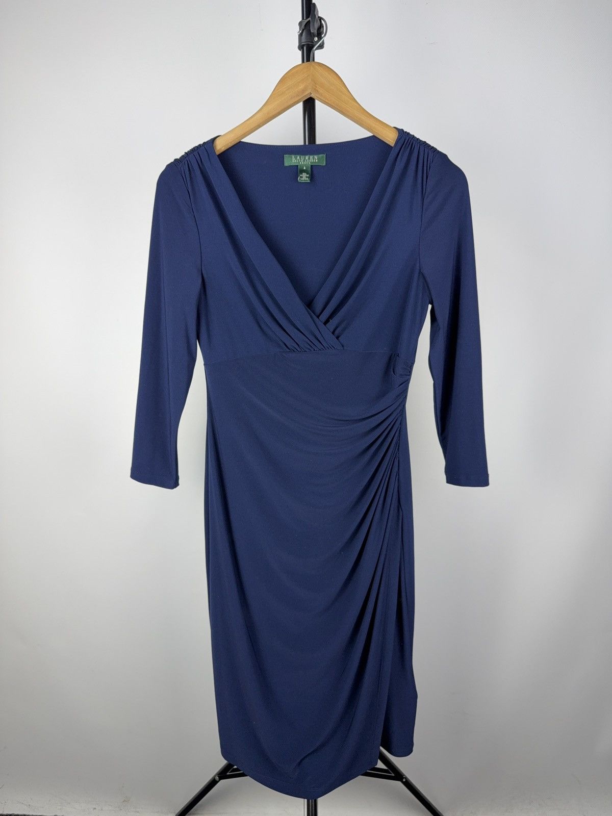 Polo Ralph Lauren Vintage 00s Luxury Polo Ralph Lauren Blue Sexy Dress Retro Size S / US 4 / IT 40 - 2 Thumbnail