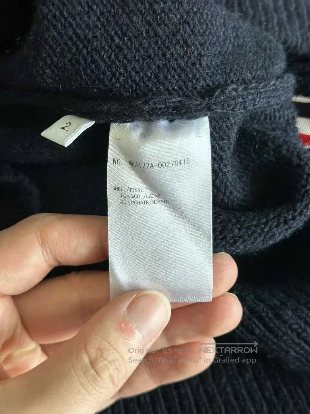 Thom Browne Thom Browne Navy Blue Color-Block Stripe Wool Sweater| Size US M / EU 48-50 / 2 - 4 Thumbnail