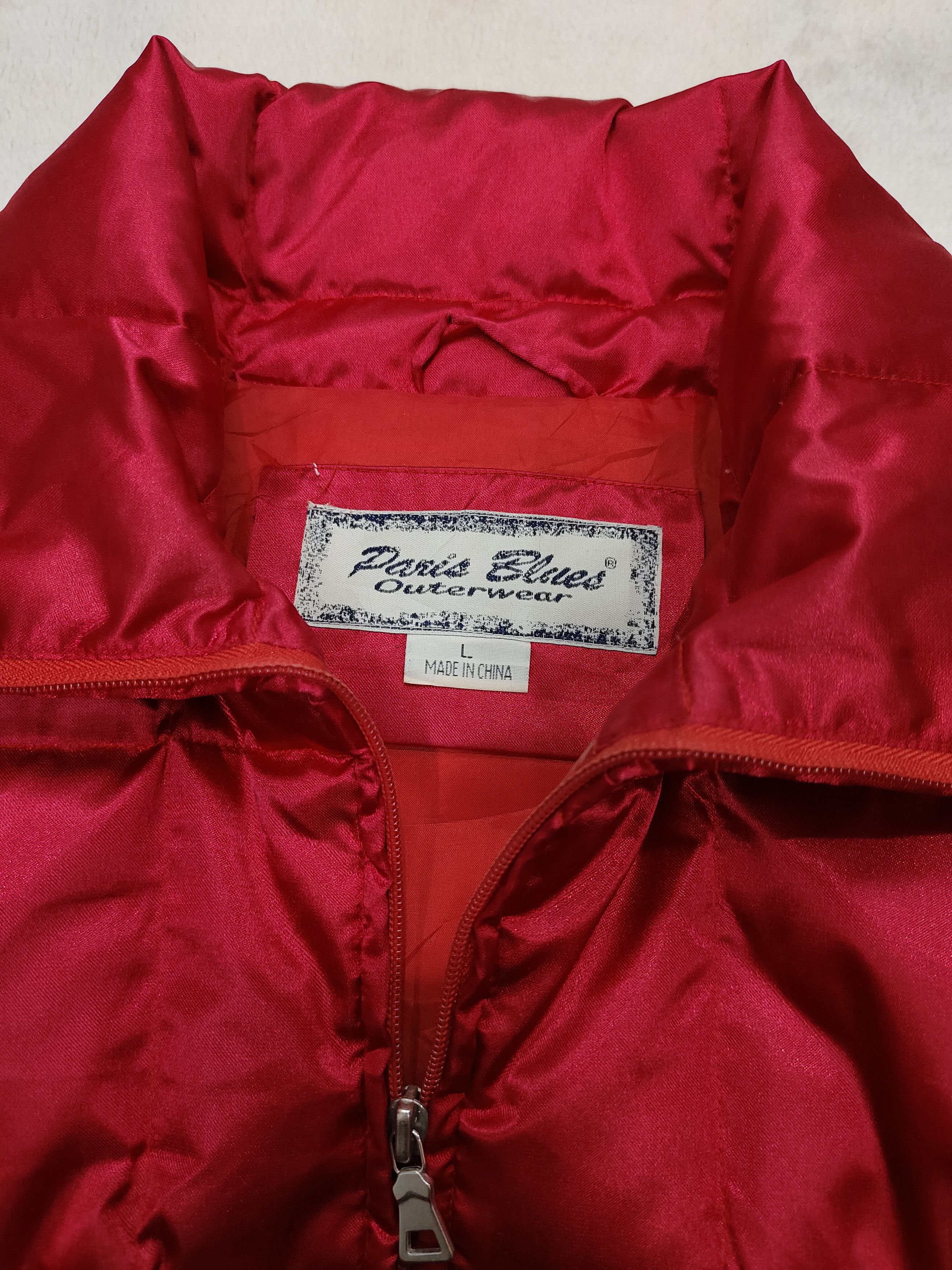 Japanese Brand SICK💥 Vtg Paris Blues Y2K Cropped Down Jacket Size L / US 10 / IT 46 - 3 Thumbnail