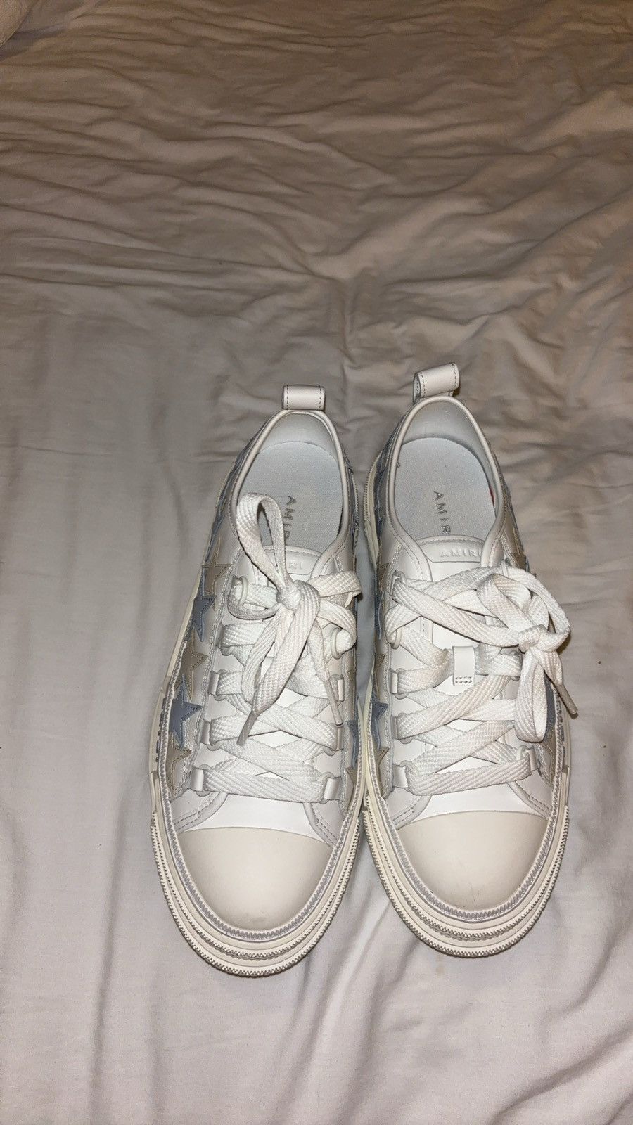 Amiri Amiri white & blue platform star court Size US 9 / IT 39 - 6 Thumbnail