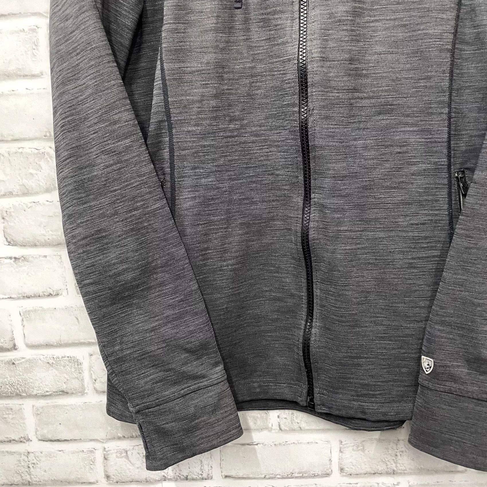 Vintage Kuhl Jacket Gray Full-Zip Hooded Polyester Blend Womens M Gray Basic Jacket Hoodie Mens? Size M / US 6-8 / IT 42-44 - 3 Thumbnail