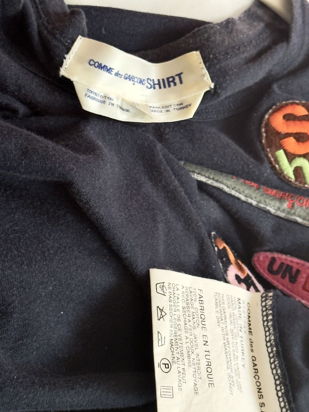 Comme des Garcons Commme des garcons blue patched tee Size US M / EU 48-50 / 2 - 5 Thumbnail