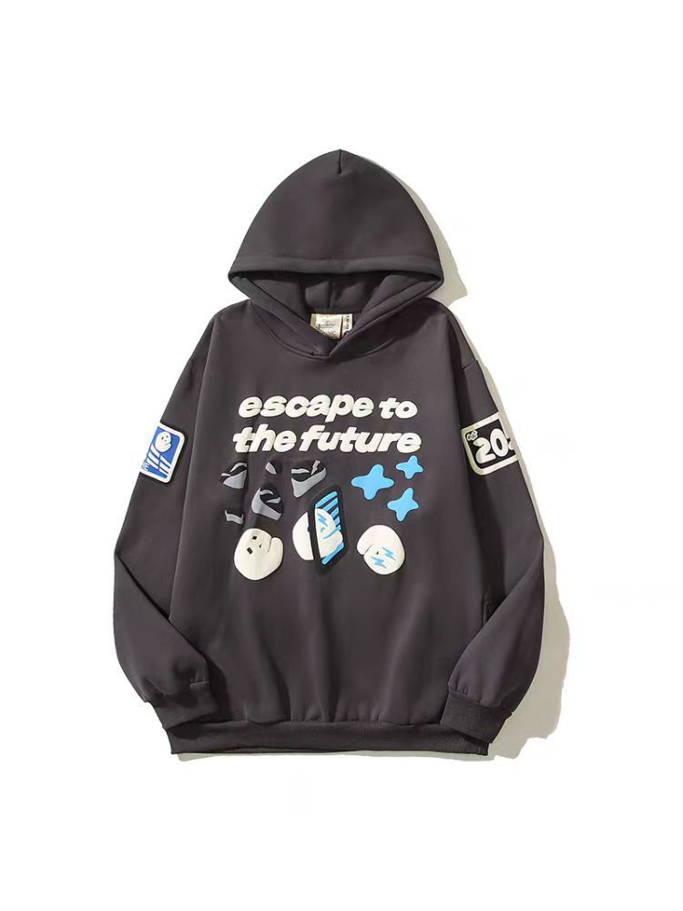 Japanese Brand × Vintage Street Retro Fun Print Loose Casual Hooded Sweatshirt Size US XL / EU 56 / 4 - 3 Thumbnail
