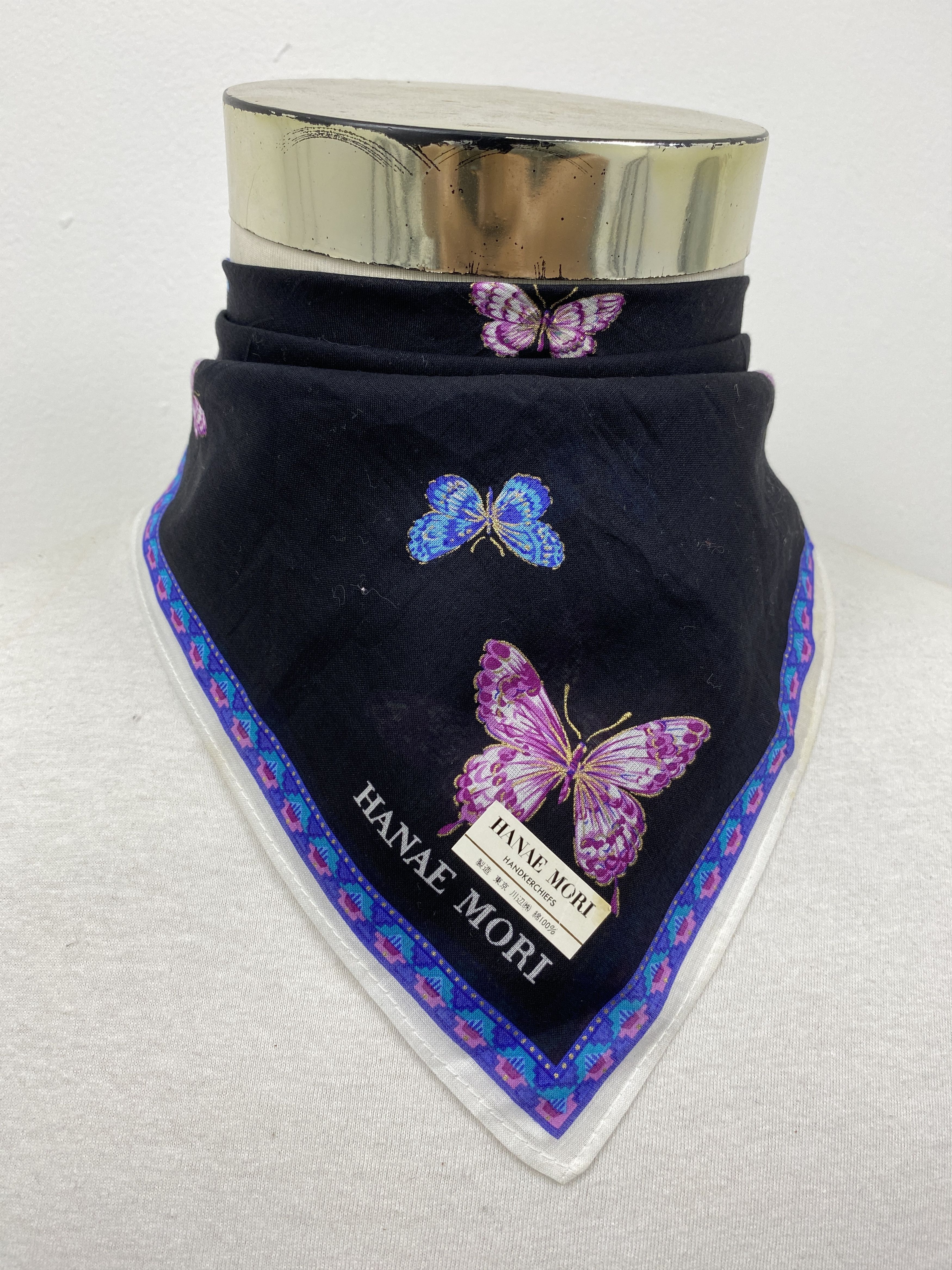 Hanae Mori Hanae Mori Handkerchief Neckerchief Bandana HKC0513 Size ONE SIZE - 2 Thumbnail