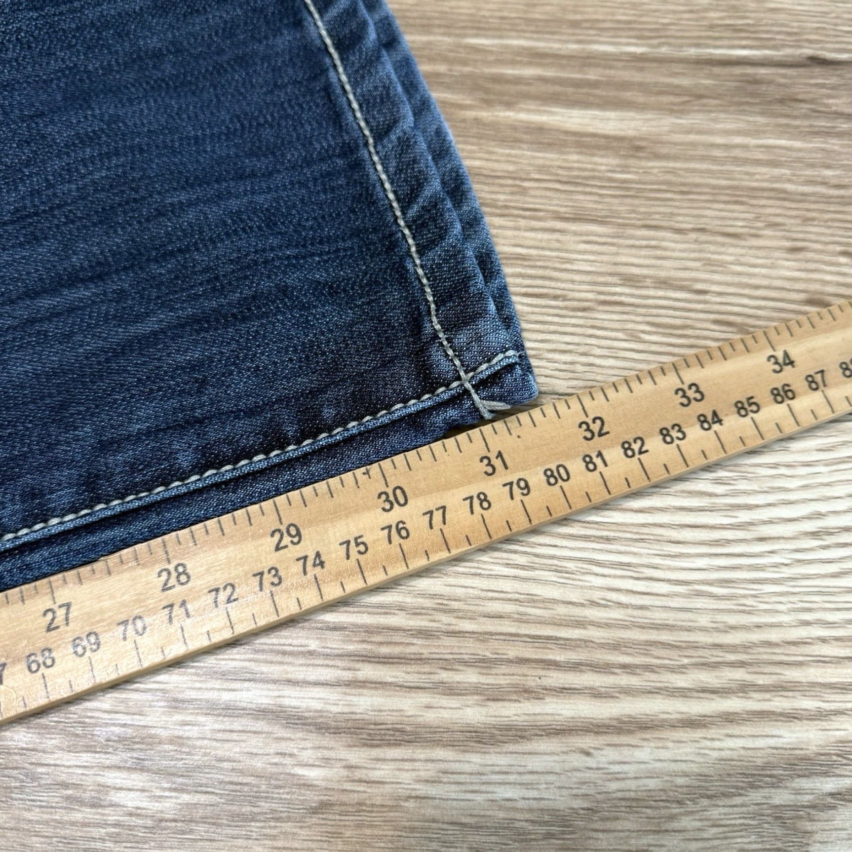 Almost Famous VINTAGE Almost Famous Women’s Jeans Denim Straight Low Rise Blue 11 Juniors Cotton Blend Size 32" / US 10 / IT 46 - 7 Thumbnail
