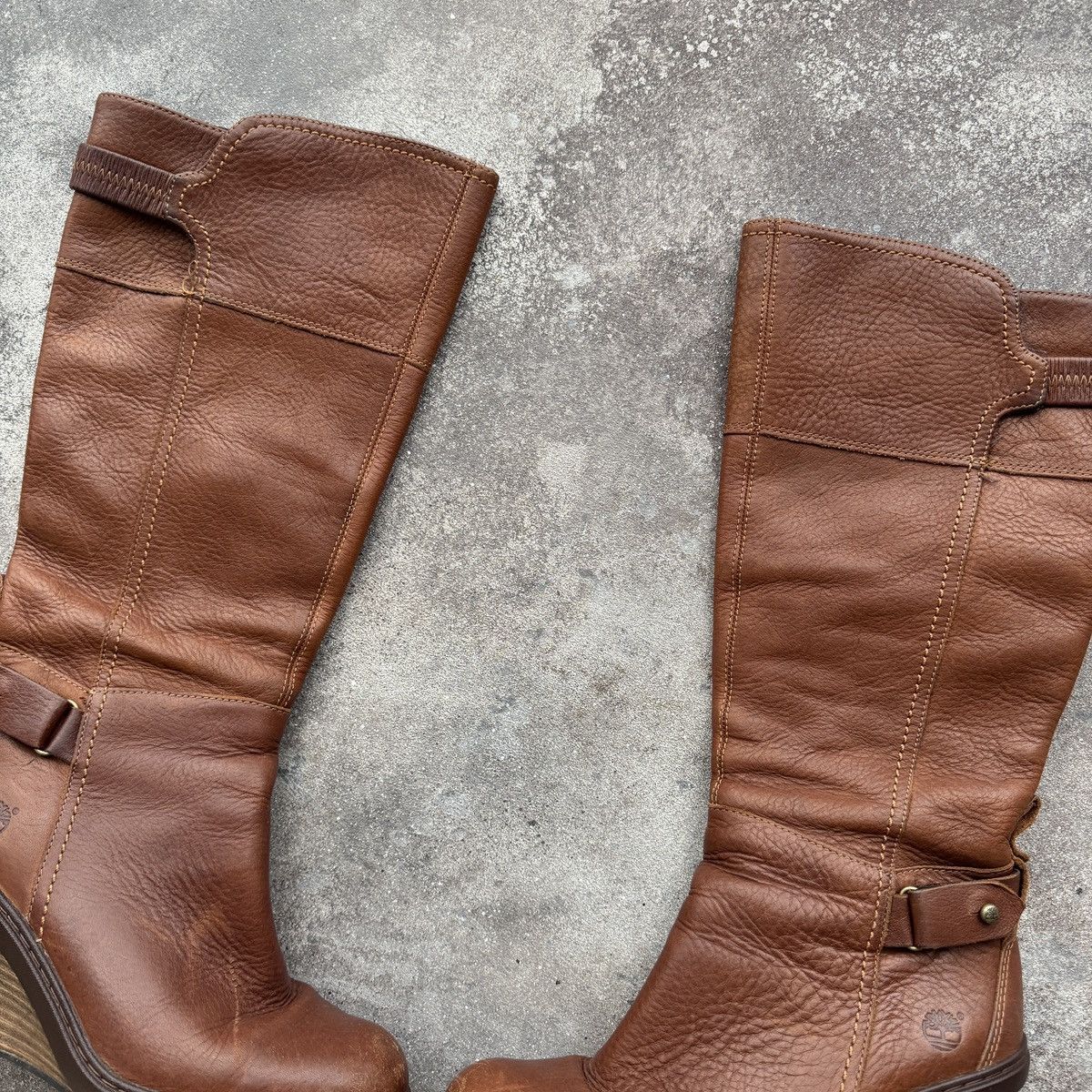 Timberland Timberland Vintage Faded Leather Y2K Wedge Boots Size US 8 / IT 38 - 5 Thumbnail