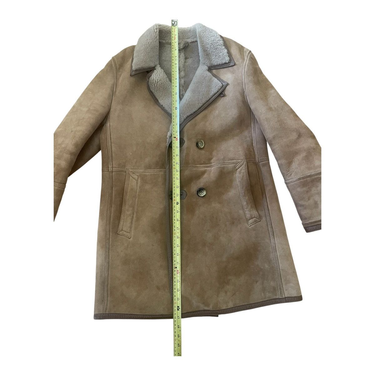 Other Vtg 70s Men's Shearling Double Breasted Coat Lapel Collar Size US M / EU 48-50 / 2 - 9 Thumbnail