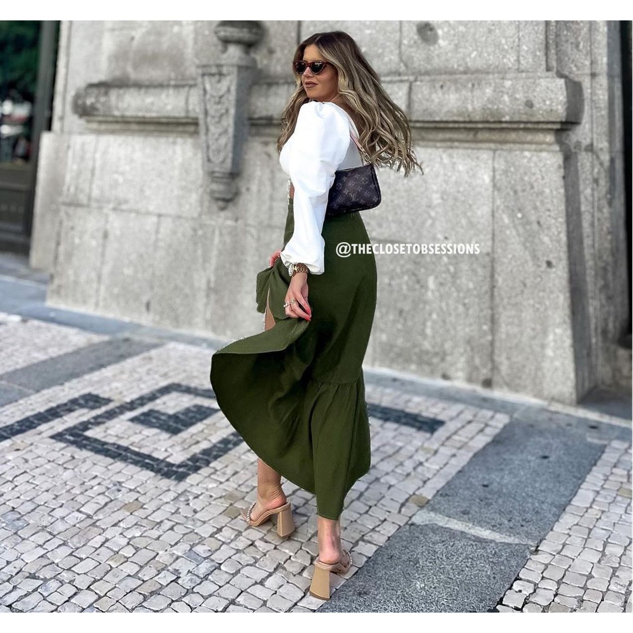 Zara ZARA Linen Blend Asymmetrical Skirt NWT Size 33" - 10 Thumbnail