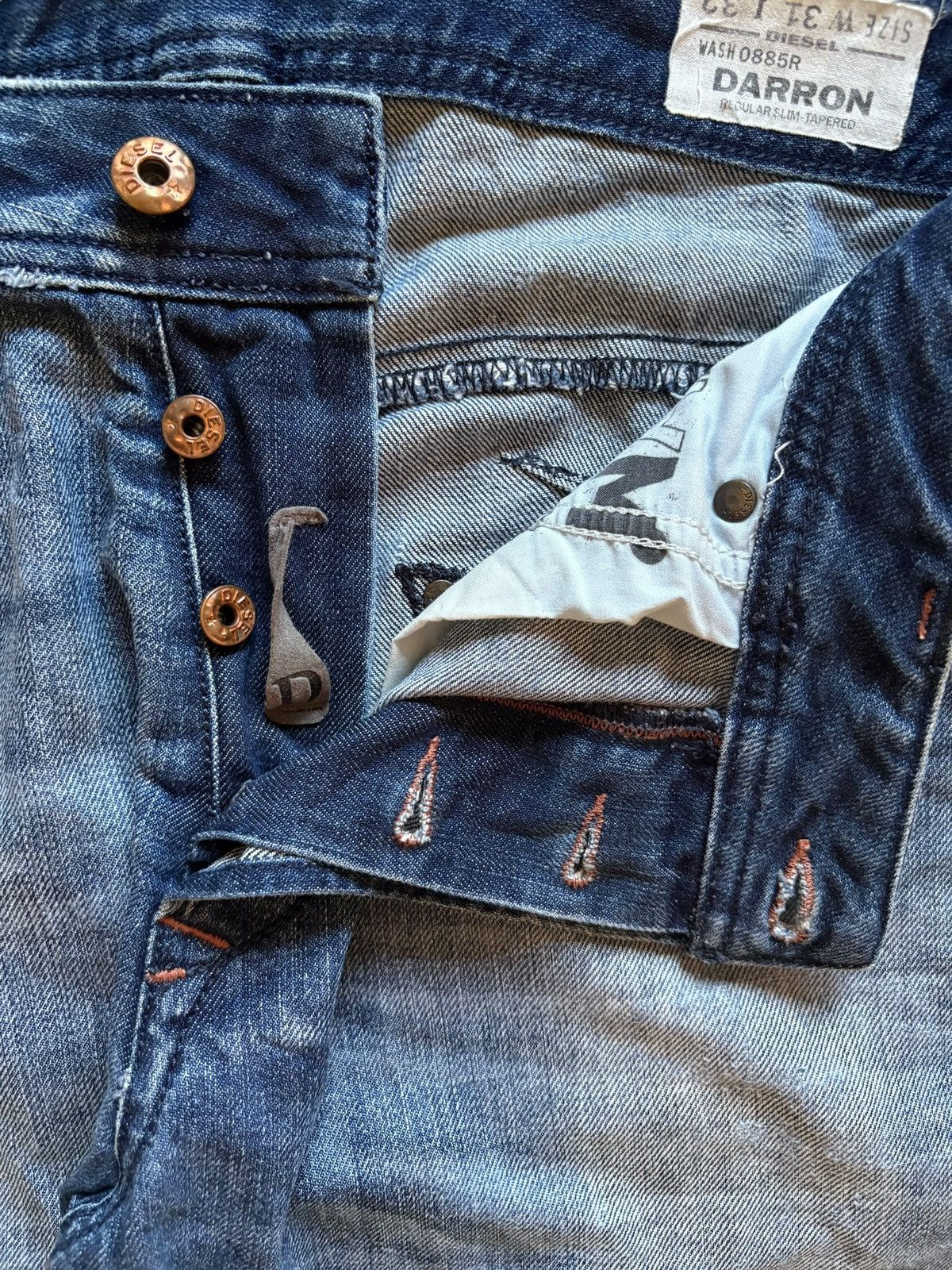 Diesel × Diesel Black Gold Vintage Diesel Faded Blue Wash Distressed Slim Jeans Size US 34 / EU 50 - 3 Thumbnail