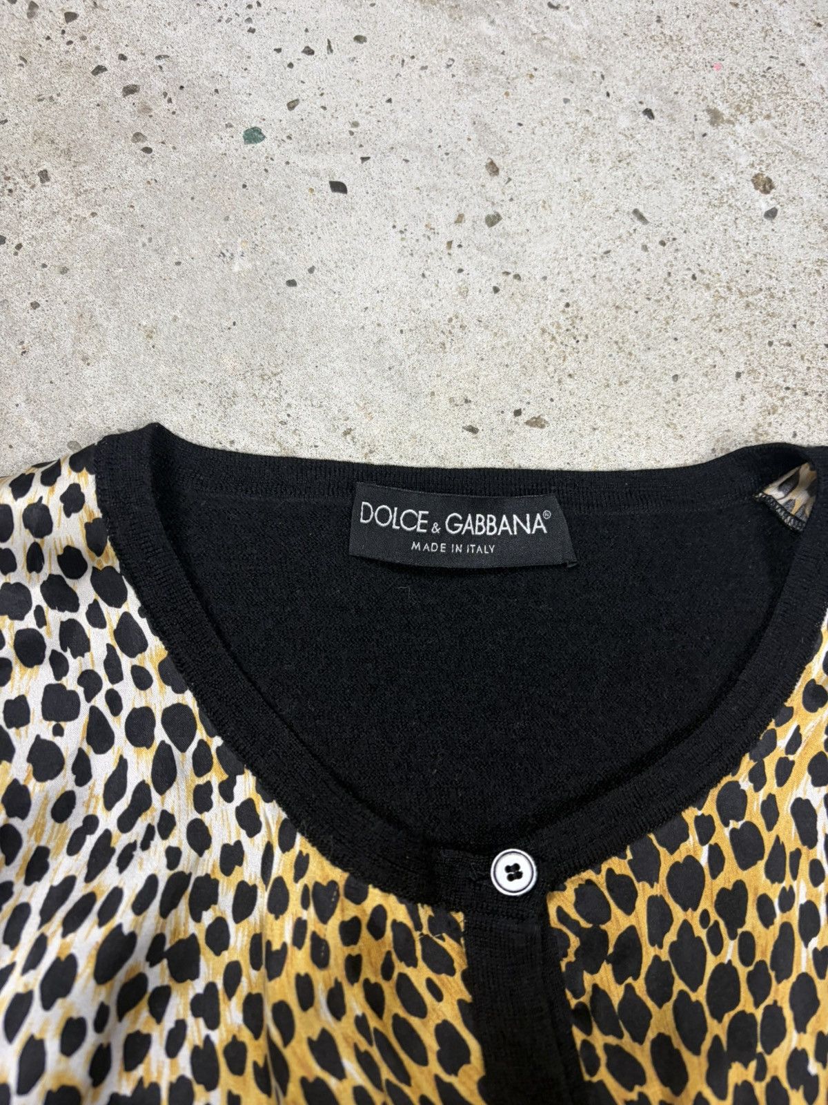 Dolce & Gabbana Dolce & Gabbana Leopard Print Silk & Wool Cardigan Sweater Size S / US 4 / IT 40 - 7 Thumbnail
