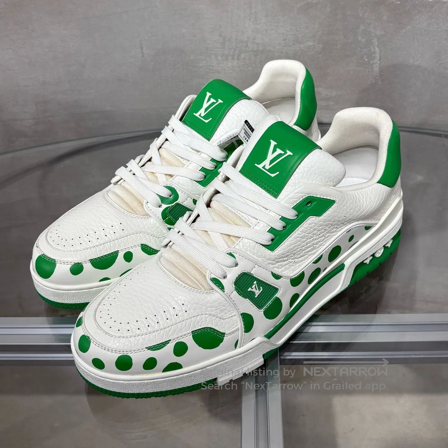 Louis Vuitton Louis Vuitton Trainer Yayoi Kusama White and Green shoes Size US 10.5 / EU 43-44 - 1 Thumbnail