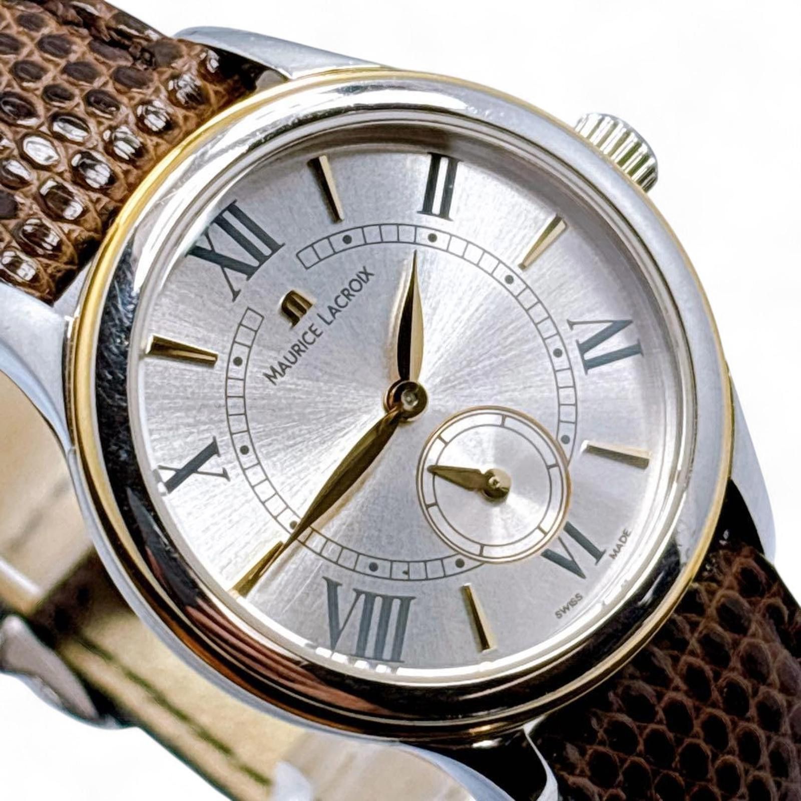 Maurice Lacroix Maurice Lacroix - Classic Brown Leather Strap Watch Size ONE SIZE - 3 Thumbnail