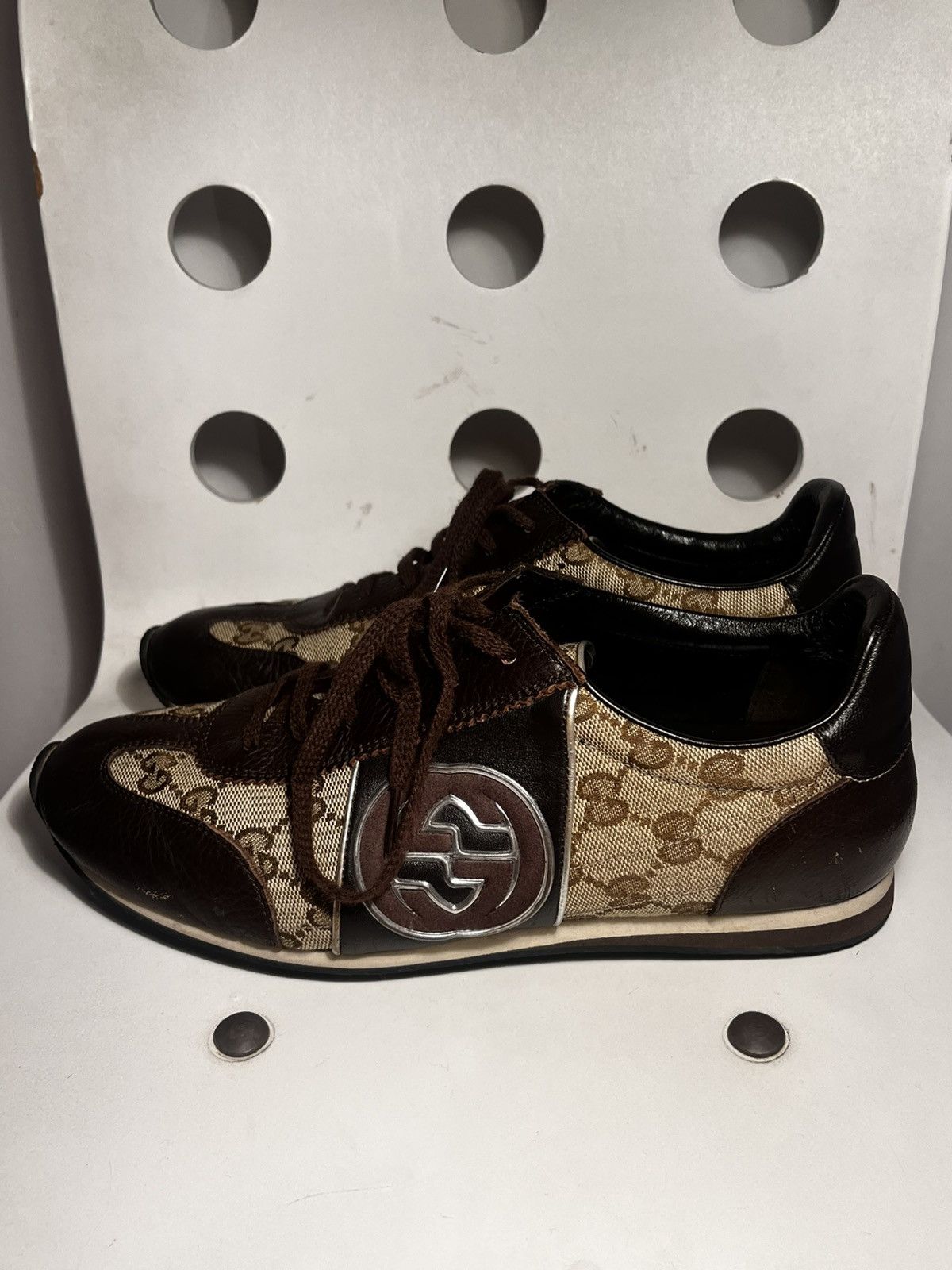 Gucci Gucci GG Logo Low Sneakers Size US 5.5 / EU 38 - 2 Thumbnail