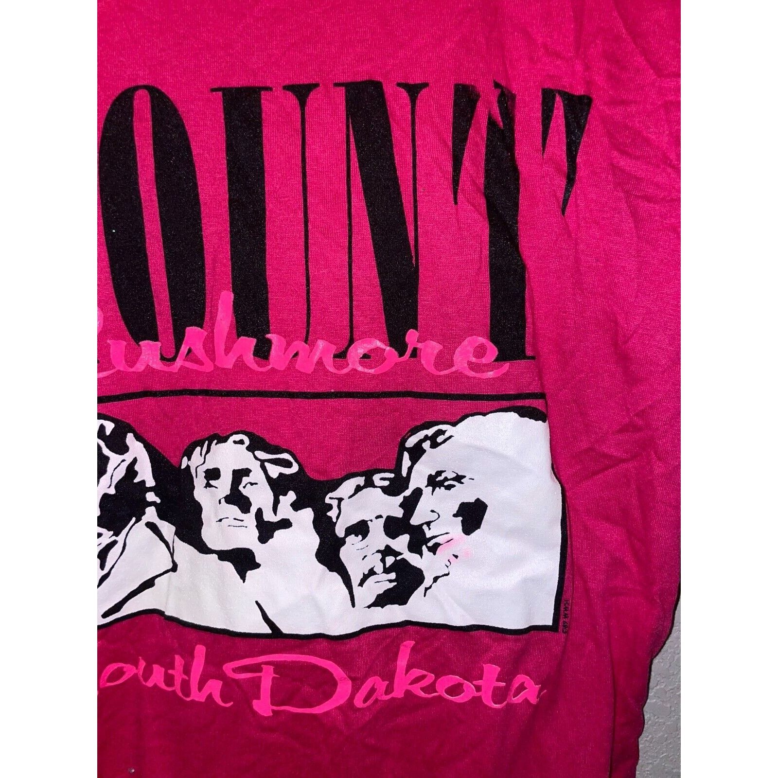 Jerzees Vintage Mount Rushmore Shirt SD South Dakota Pink Tee 90s M Size US M / EU 48-50 / 2 - 3 Thumbnail