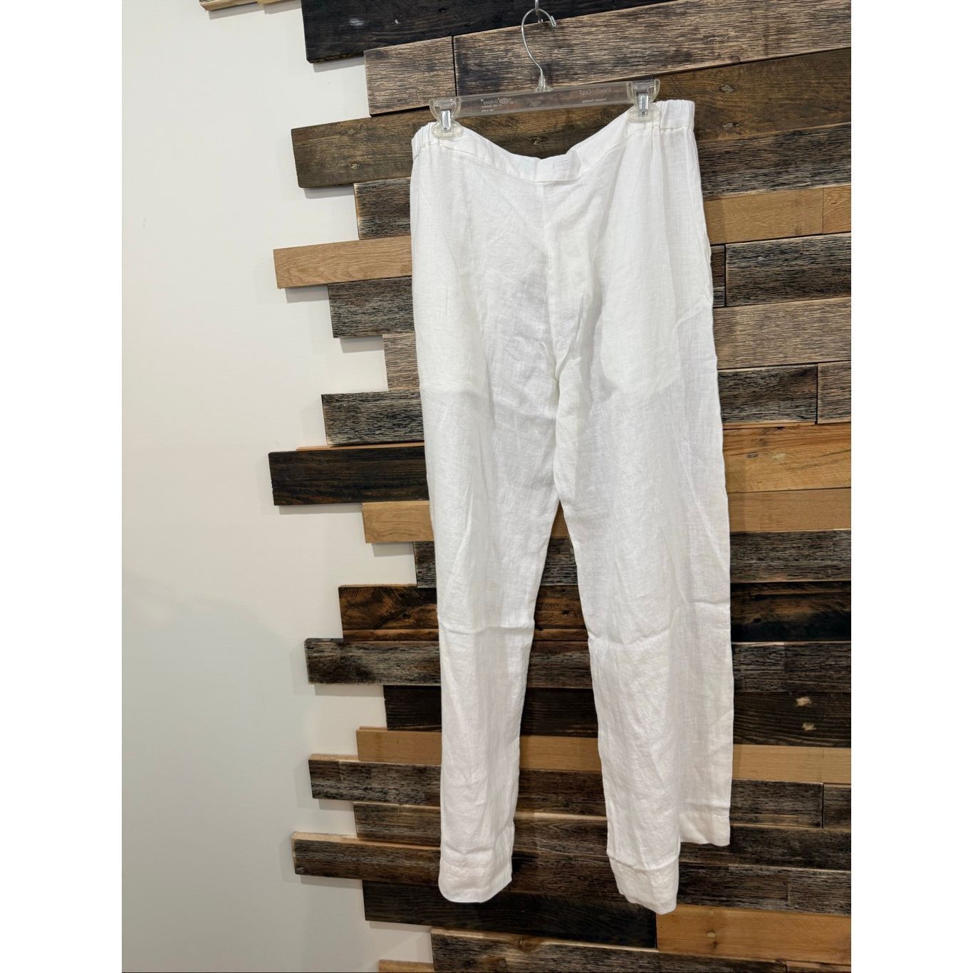FLAX Flax linen white relax fit wide leg pants size M Size 30" / US 8 / IT 44 - 2 Thumbnail