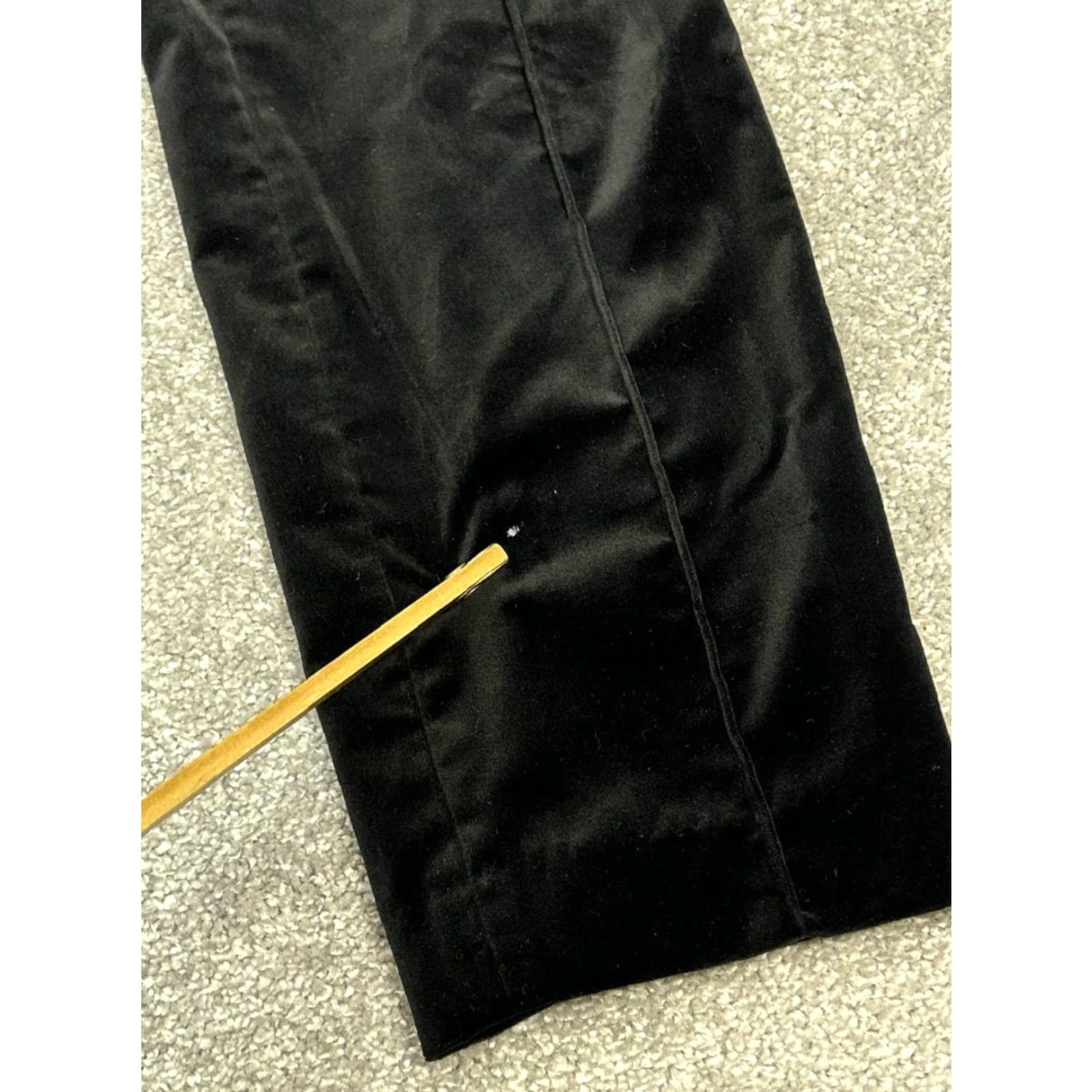 Diane von Furstenberg Diane von Furstenberg Black Cotton Stretch Trouser Pants Women's 12 High Rise Signature Regular Size 34" / US 12 / IT 48 - 3 Thumbnail