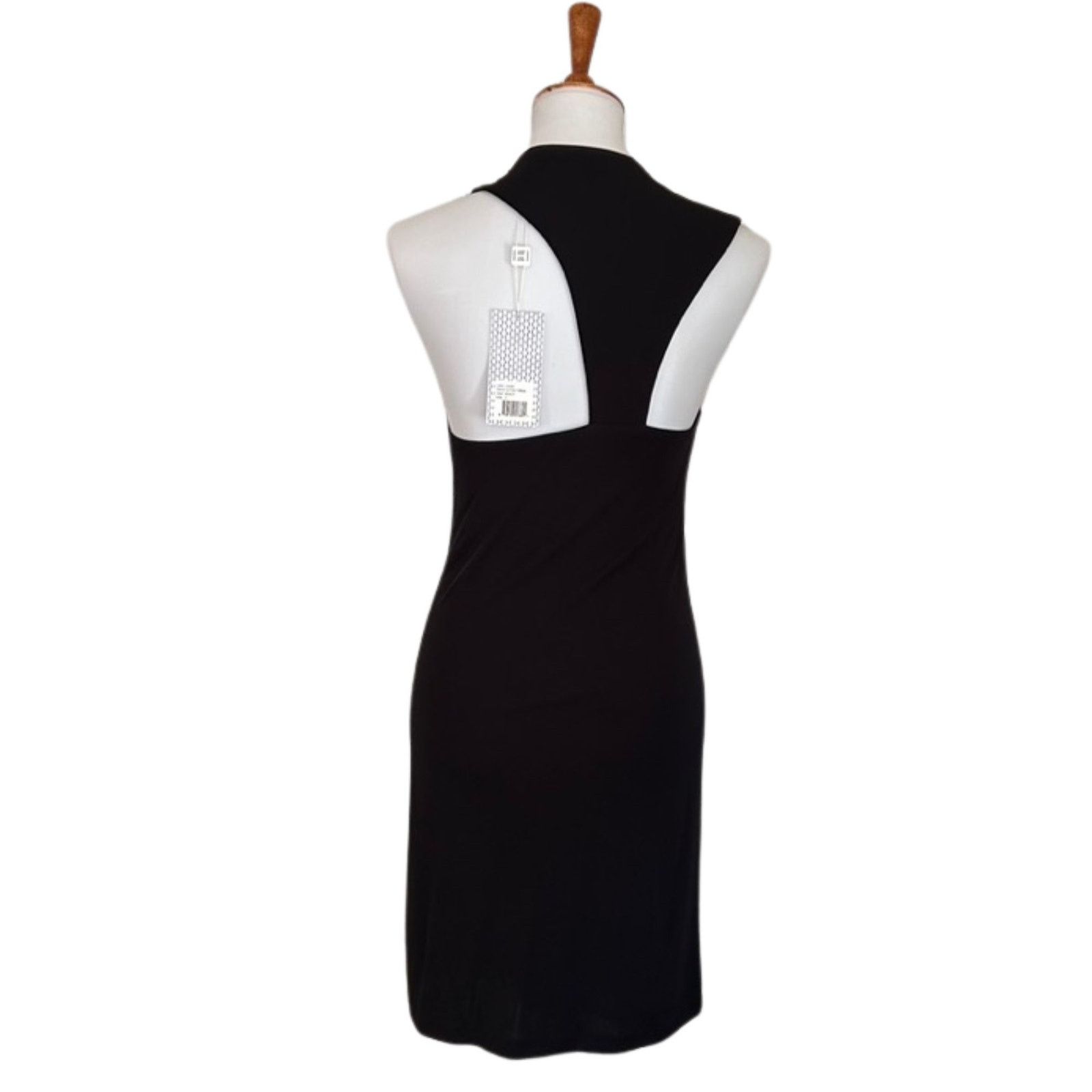 Halston Heritage Halston Heritage Black Asymmetric One-Shoulder Dress Size XS / US 0-2 / IT 36-38 - 4 Thumbnail