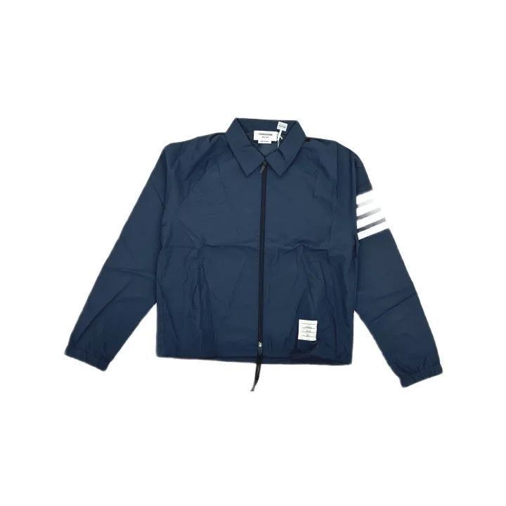 Thom Browne Thom Browne Navy 4-Bar Windbreaker Jacket -2507 Size US M / EU 48-50 / 2 - 8 Thumbnail