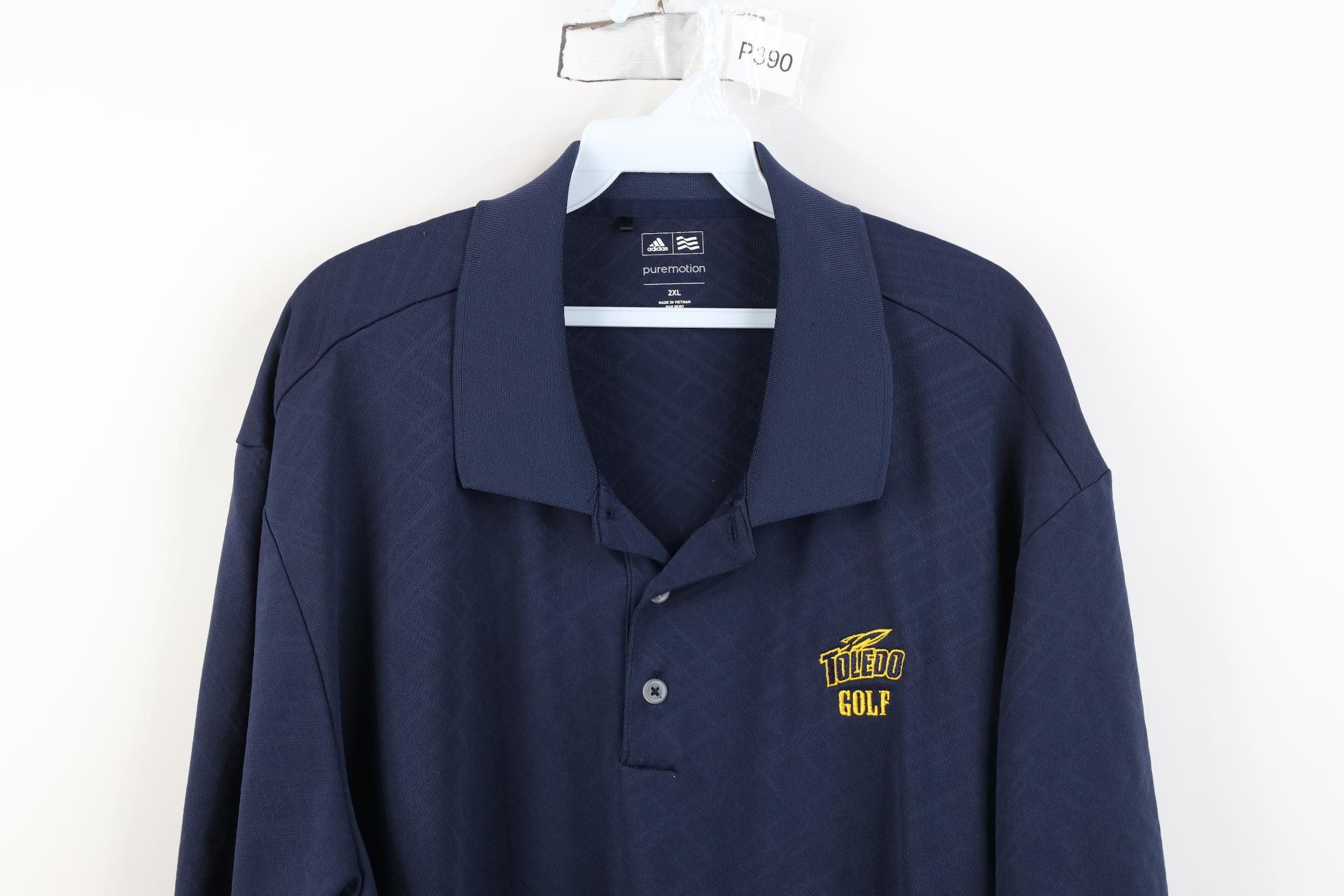 Adidas Adidas Issued University of Toledo Golf Polo Shirt Navy Blue Size US XXL / EU 58 / 5 - 2 Thumbnail