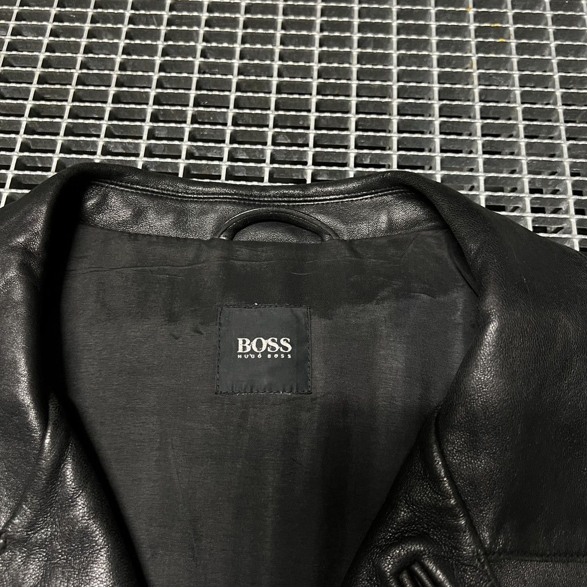 Hugo Boss Vintage Hugo Boss black leather coat Jacket Size US L / EU 52-54 / 3 - 11 Thumbnail