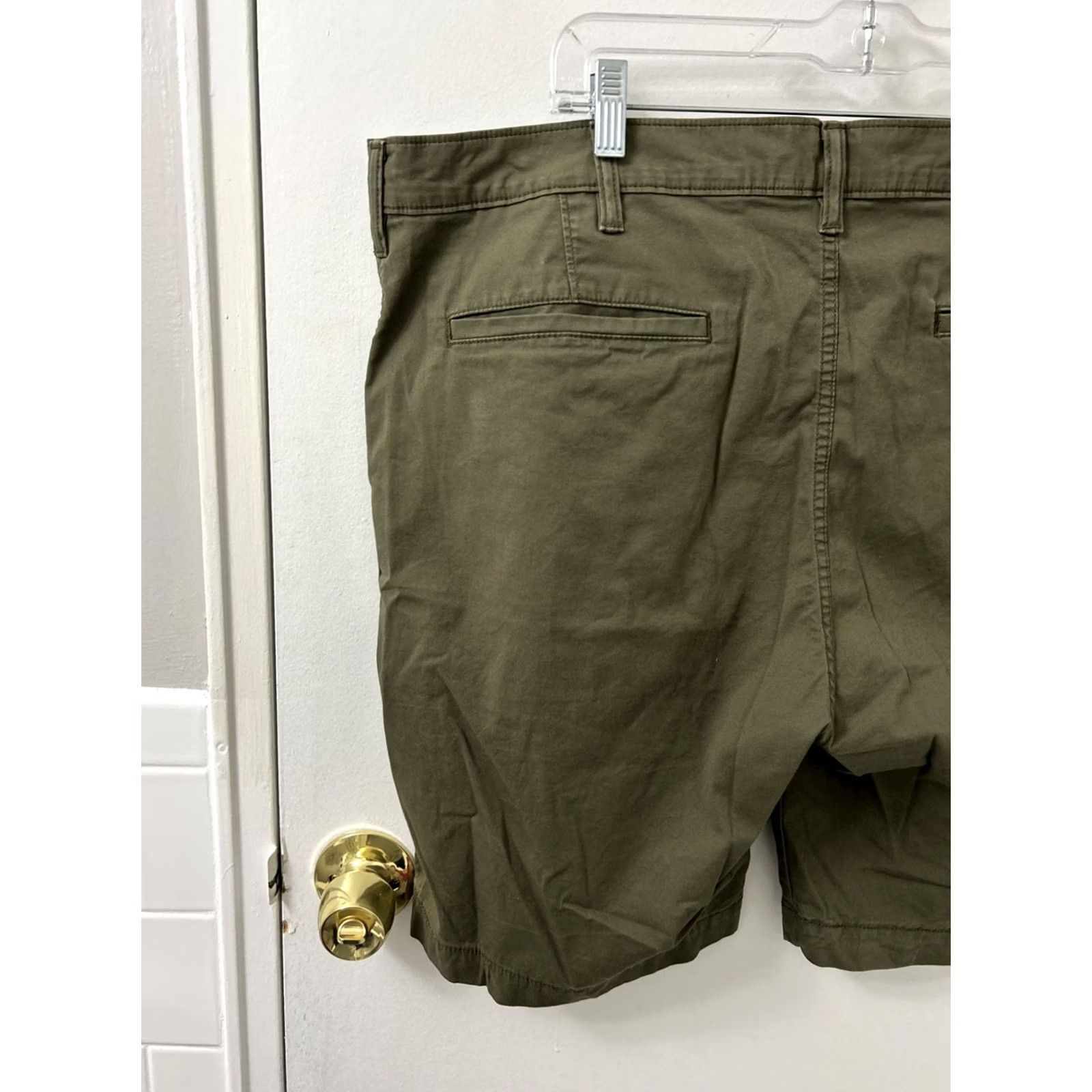 Levi's Levi's XX Chino Shorts Mens 40 Green Canvas Cotton Flat Front Casual Travel Regular Fit Pockets Zip Front Size US 40 / EU 56 - 7 Thumbnail