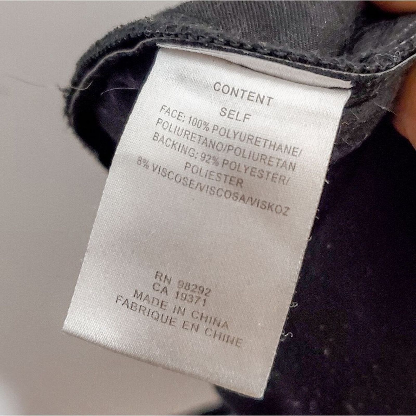 Tibi Tibi Vegan Leather Black Slouchy Straight Leg Pants Size S Size 28" / US 6 / IT 42 - 7 Thumbnail