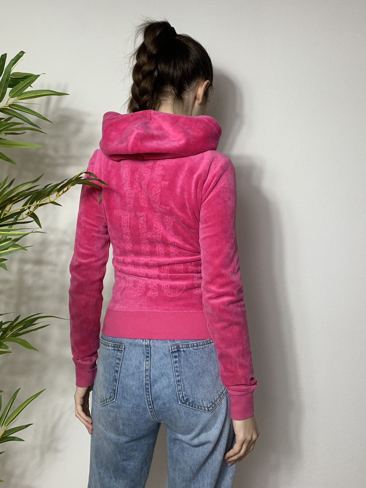 Juicy Couture VINTAGE JUICY COUTURE 2000s VELOUR ZIP HOODIE Size XS / US 0-2 / IT 36-38 - 9 Thumbnail