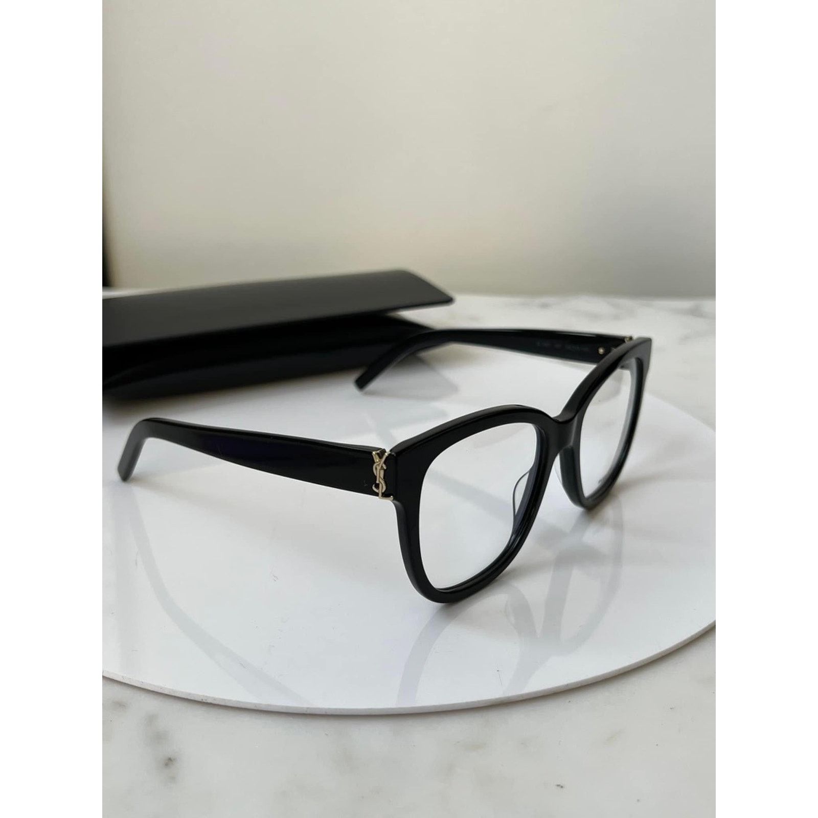 Saint Laurent Paris NEW Saint Laurent SLM97 Black Oversized Eyeglasses Frames Size ONE SIZE - 7 Thumbnail