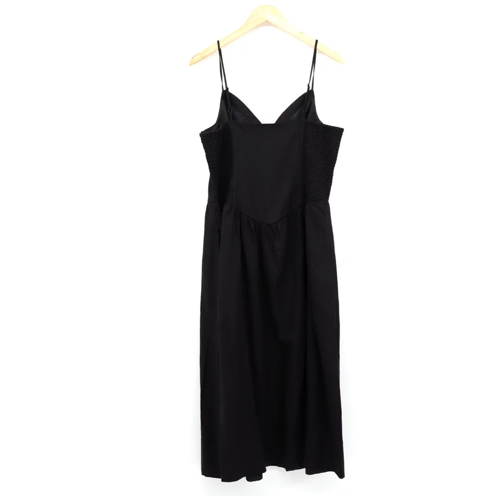 Christian Lacroix Christian Lacroix Women's V-Neck Midi Linen Smocked Dress Black L NEW Size L / US 10 / IT 46 - 2 Thumbnail