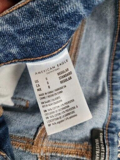 Designer American Eagle Mom Jeans Sz 8 Comfort Stretch Waistband Size 30" / US 8 / IT 44 - 5 Thumbnail