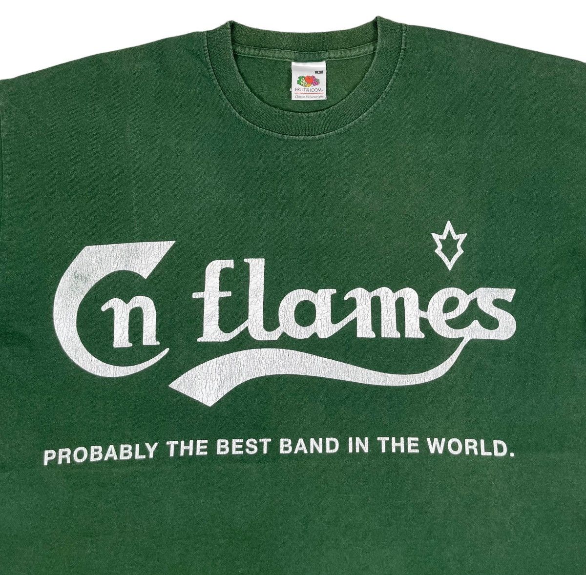 Vintage In Flames Rip Off Carlsberg Logo tee