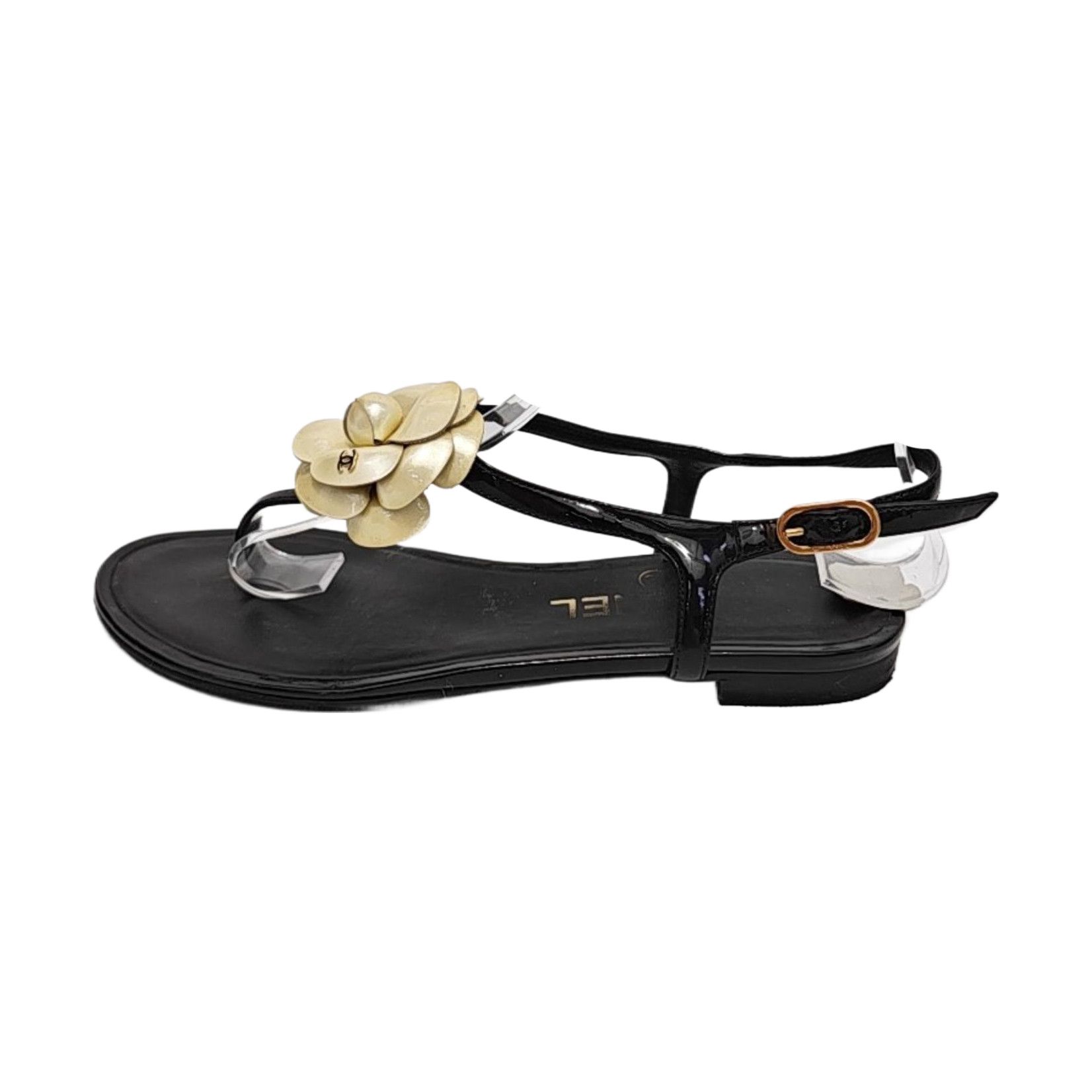 Chanel Chanel Camellia Patent Leather Sandals Size 35.5 Size US 5.5 / IT 35.5 - 1 Thumbnail