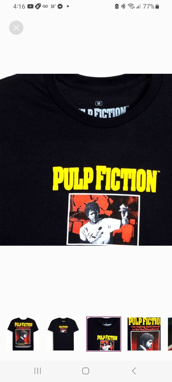 Ripple Junction Pulp Fiction Jules T-Shirt Size US M / EU 48-50 / 2 - 3 Thumbnail