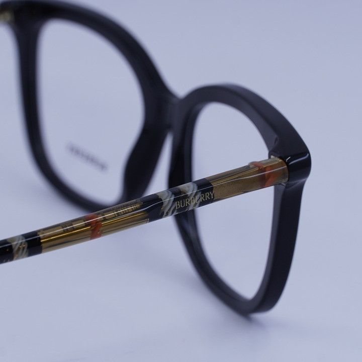 Burberry Burberry BE2430 4161 Women Eyeglasses Black/Check Brown 53mm Size ONE SIZE - 8 Thumbnail