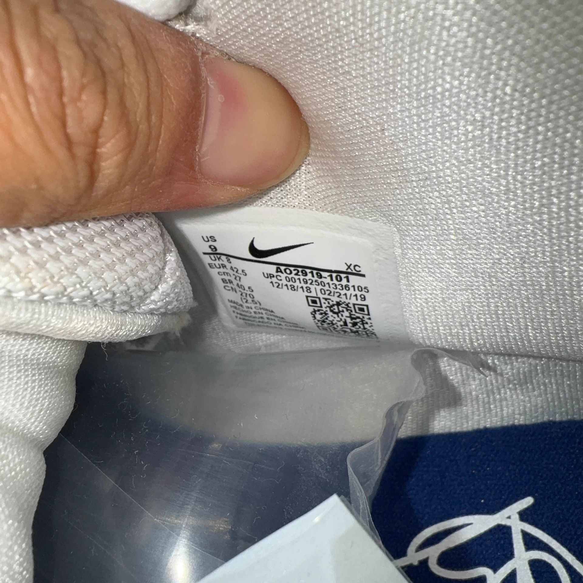 Nike Nike Kyrie 5 Men's White Blue 42.5 EUR Size US 9.5 / EU 42-43 - 7 Thumbnail